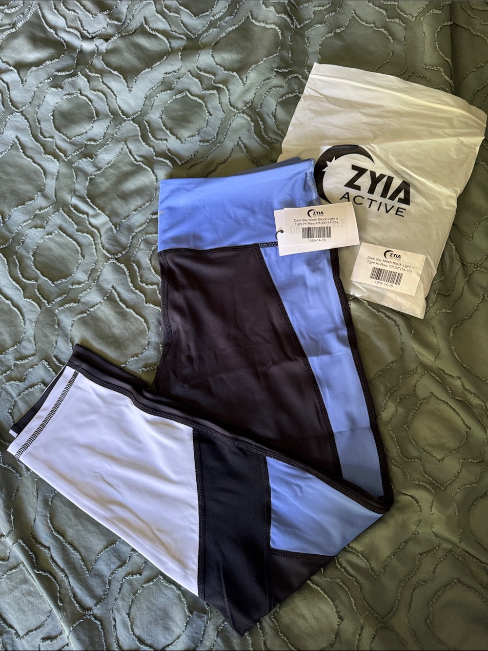 Zyia Dark Sky Mesh Block Light n Tight Hi-Rise 7/8 24” (14-16)
